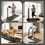 RAMYPOKET Treadmill For Home Use Foldable With Incline 12% App Control & Three Window LED Display 1-12km/h 150kg Compact Walking Pad - Image 8
