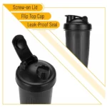 Portable 1pc Protein Shaker 600ml Fitness Bottle with Wire Whisk Ball for Fitness Enthusiasts Athletes Perfect For Outdoor Gym - Image 3