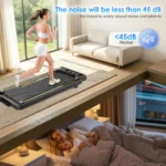 RAMYPOKET Treadmill For Home Use Foldable With Incline 12% App Control & Three Window LED Display 1-12km/h 150kg Compact Walking Pad - Image 4