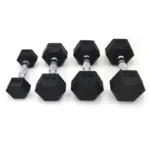Gym Fitness Equipment Hex Rubber Dumbbell 2.5kg Pair - Image 3