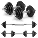 Painted Adjustable Dumbbell Barbell Set, 10‑50kg Free Weights Kit with Plastic Storage Box for Home Gym Workout - Image 4
