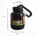 100ml Protein Powder Refillable Bottles with Keychain Funnel Portable Supplement Container for Travel Gym Workout Fitness - Image 6