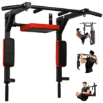 Wall-Mounted Pull-up Bar Fitness Horizontal Bar Multifunctional Dip Station With Eyelets 200kg Capacity Upper For Gym Accessory - Image 2