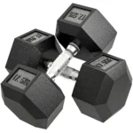 HOMCOM 2x17.5KG Rubber Hex Portable Hand Weights Dumbbell Home Gym Workout Fitness Hand Dumbbell