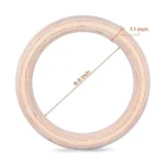 1pair/lot wood wooden 1.1" Portable Gymnastics Rings home fitness Gym crossfit strength training - Image 5