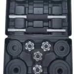 Painted Adjustable Dumbbell Barbell Set, 10‑50kg Free Weights Kit with Plastic Storage Box for Home Gym Workout - Image 5
