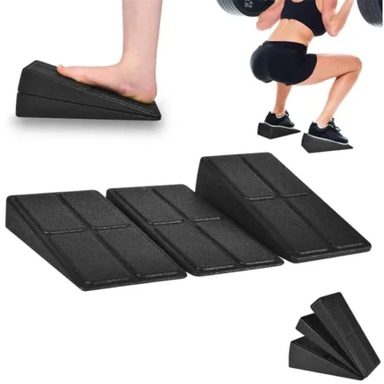 3-Piece Set Yoga Bricks Squat Wedge Blocks Block Ramp Deadlift Slant Board Adjustable Non-Slip Calf Foot Stretching Sports Gym