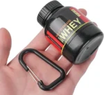 100ml Protein Powder Refillable Bottles with Keychain Funnel Portable Supplement Container for Travel Gym Workout Fitness - Image 3