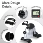 Mini Under Desk Pedal Exerciser Bike Multi-Function Motorized Digital With LCD Screen Display for Leg Arm and Knee for Elderly - Image 5