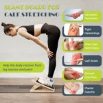 Slant Board for Calf Stretching, Adjustable Portable Wooden Incline Board for Calf Stretcher with Training Poster, 300 Lbs Weigh - Image 6
