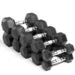 Gym Fitness Equipment Hex Rubber Dumbbell 2.5kg Pair