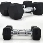 Gym Fitness Equipment Hex Rubber Dumbbell 2.5kg Pair - Image 2