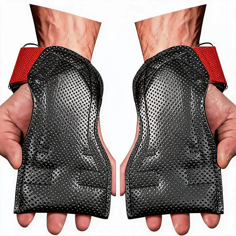 kf-Sf0997aabe508449aa4af3e4c4e09b6cdW Professional Pull-up Deadlift Wrist and Hand Guard Gloves,Thick PU Weightlifting Gloves,Wear-Resistant Powerlifting Gloves - Image 1