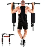 Wall-Mounted Pull-up Bar Fitness Horizontal Bar Multifunctional Dip Station With Eyelets 200kg Capacity Upper For Gym Accessory